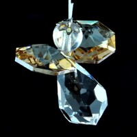 Crystal Angel Suncatcher with Gold Wings