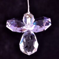 Crystal Angel Suncatcher with Light Purple Wings