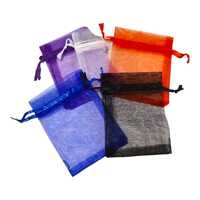 Mixed Colours Organza Jewellery Bags [25 pcs]